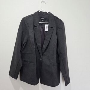 Studio By Torrid The Future Is Yours Single Breasted Charcoal Blazer Size 3X
